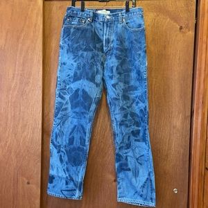 Vintage Original Levi’s 505 35x32 Jeans Made in USA Blue Distressed Denim